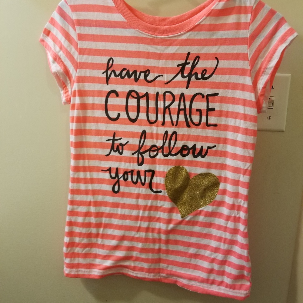 Girls orange graphic T